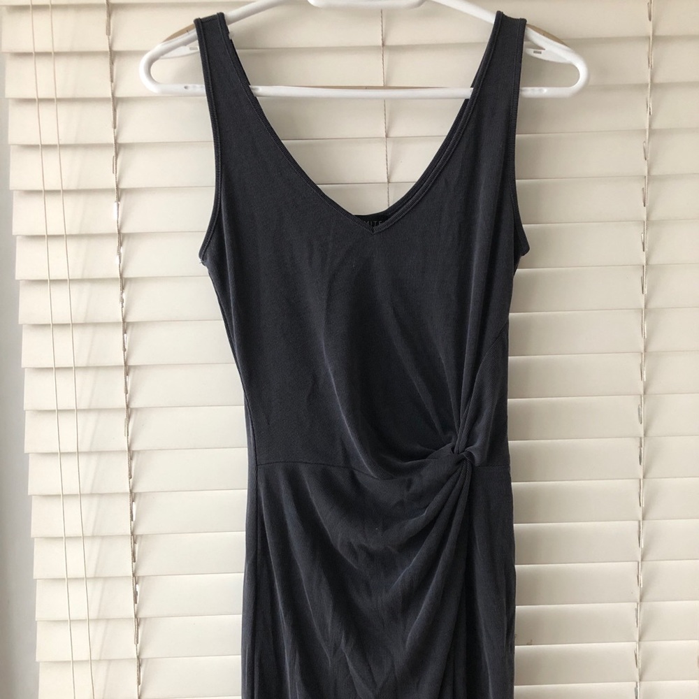Dynamite ribbed dress with front knot